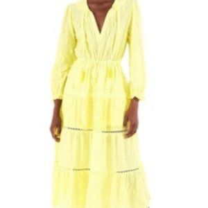 COPY - Farm Rio Yellow Pineapple Midi-Dress Small Like New